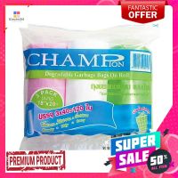 แชมเปี้ยน ถุงขยะม้วน คละสี ขนาด 18x20 นิ้ว x 3 ม้วนChampion Garbage Bags On Roll 18x20" Pack 3 Rolls