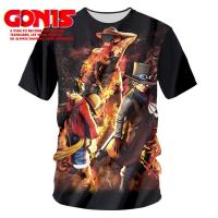 【จัดส่งฟรี】GONISอะนิเมะเสื้อยืดผู้ชายตลกพิมพ์หนึ่งชิ้น 3Dเสื้อยืดใหม่ฤดูร้อนยอดนิยมHommeฮิปฮอปสตรีสไตล์พังก์หลวมTeeเสื้อ