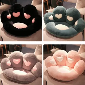 Car Seat Cushion, Winter Plush Warm Cat Paw Shape Cushion Pad