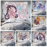 Nekopara Chocola DIY Wall Tapestry Art Science Fiction Room Home Decor Decor Blanket Knitting  Crochet