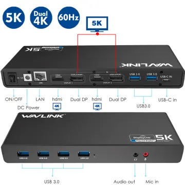 Wavlink 5K Quadruple Display USB-C Universal Docking Station, USB