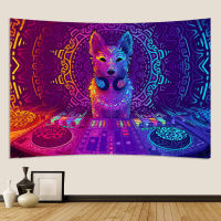 Dog Animal Tapestry Aesthetic Witchcraft Supplies Animate Wall Tapestry Boho Hippie Decor for Party Dorm Decor Home Decor