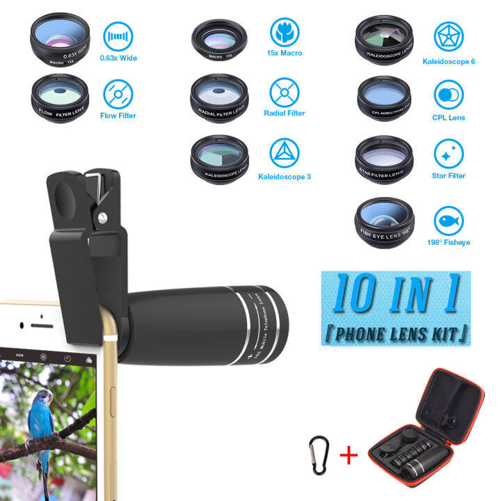 apexel-1-set-10-in-1-phone-camera-kit-fish-eye-wide-macro-star-filter-cpl-es-for-xs-mate-samsung-htc-lg