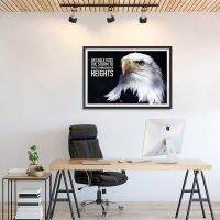 Eagle Theme โปสเตอร์ภาพวาดผ้าใบ-Power, Strength และ Bravery สร้างแรงบันดาลใจอ้าง-Home Office Wall Art Room Decor รูปภาพ-การออกแบบยอดนิยม