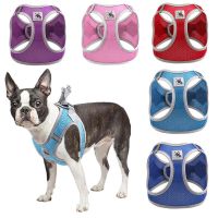 【YF】 Nylon Dog Harness Vest Breathable Pet Chest Strap Reflective Puppy Harnesses For Small Dogs Cats French Bulldog Walking Supplies