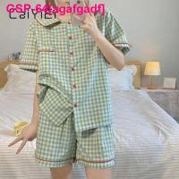 Agafgadf Caiyier Grade Verde Conjunto De Pijama Feminino Verão Menina Coreano Doce Nightwear Macio ชุดนอนลำลอง Japonês Chique Roupas