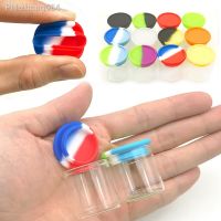 10Pcs 15ml Glass Jar Transparent Bottles with Silicone Cover Cosmetics Face Cream Storage Jar Pill Box Kitchen Accessories