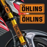 For OHLINS Suspension Shocker Damper Motorcycle Accessories Decorate Insignia Ad Reflective Stickers  Decals Decals  Emblems