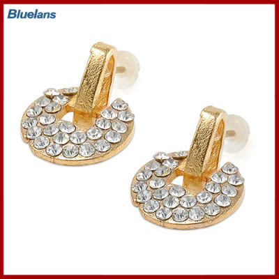 Bluelans®ต่างหูพลอยเทียมตุ้มหูเหรียญทองแดงเครื่องประดับตุ้มหูสไตล์วังสำหรับผู้หญิง