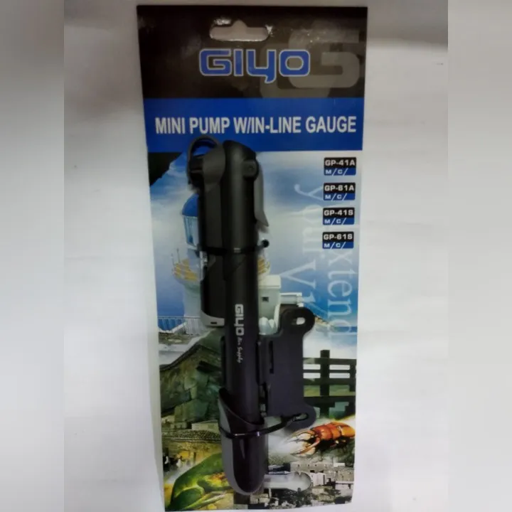GIYO AIR SUPPLY GP-61S DOUBLE ACTION WITH GAUGE MINI PUMP WITH-IN-LINE ...