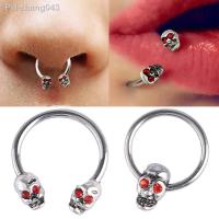 Skull Circular for Septum Nose Ring Barbell Horseshoe Lip Nose Piercing Septum Piercing Helix Cartilage Earring Nipple Jewelry