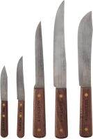 เซ็ตมีดทำครัวผลิตในสหรัฐอเมริกา New Old Hickory 705 Made in USA -5 Piece Kitchen Knife Set Cutlery 5 ชิ้น หลากหลายฟังค์ชั่นการใช้งาน สำหรับมือโปร  ด้ามผลิตจากไม้ Hicko