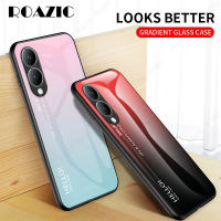 ROAZIC เคส Y17s สำหรับ VIVO หลังเป็นกระจกแข็งนิรภัยไล่เฉดสีหลากสีเคสใส่โทรศัพท์กรอบแบบนิ่ม