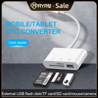 {Shirelle Electronic Accessories} RYRA Type-C อะแดปเตอร์ TF SD เครื่องอ่านการ์ดความจำ OTG Adpter สำหรับ IPad Pro Huawei Macbook ไมโคร USB Type C