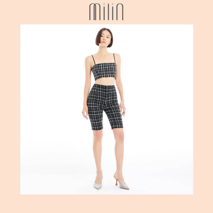 milin-tweed-cropped-tube-top-เสื้อเกาะอกผ้าทวีด-adapt-tube-top