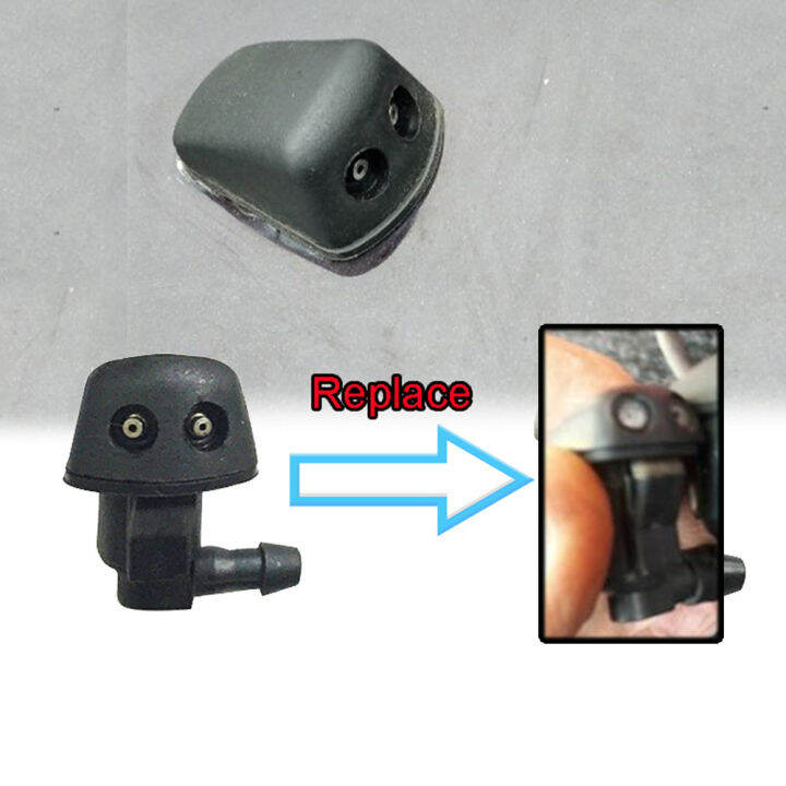 2Pcs Windshield Windscreen Washer Jet Nozzles Set For Toyota Yaris XP10