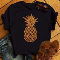 New T Shirt Fashion Pineapple Printed Tops Tee Short Sleeve O-Neck T-Shirt T-Shirt Summer Cute Shirts