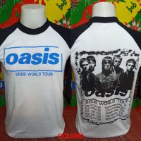 เสื้อวง OASIS วงร็อค ไม่มีตะเข็บข้าง คอฟิต ป้ายUS ผ้า50/50 เสื้อร็อค เสื้อวินเทด เสื้อทัวร์ วงดนตรีร็อคต่างประเทศ