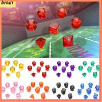 BRAIN 7Pcs/Set ของขวัญ หลายแง่มุม อุปกรณ์ปาร์ตี้ ของเล่นเพื่อความบันเทิงยามว่าง เกมกระดาน อุปกรณ์เสริมเกม ชุดลูกเต๋า