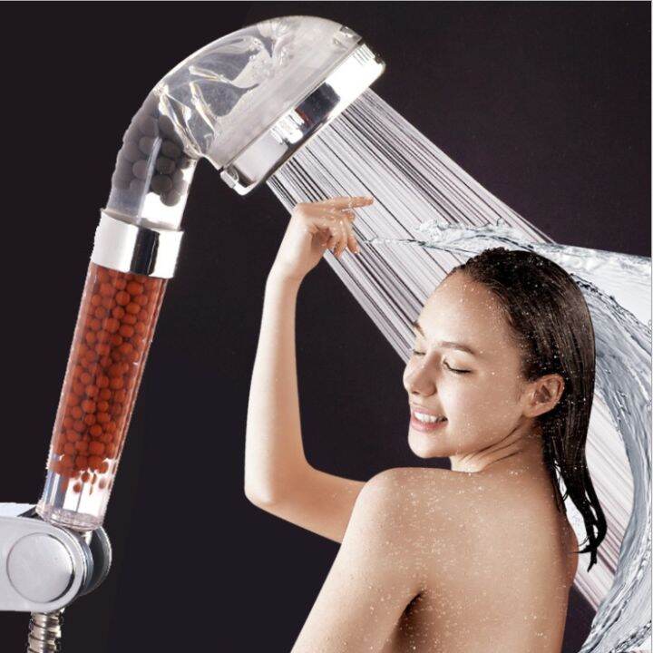 (ส่งฟรี เก็บปลายทาง) [ถูกที่สุด] ฝักบัวหินเกาหลี สปาน้ำแร่ไอออน Shower