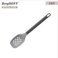 BergHOFF ทัพพีมีรูหรือกระชอนตักอาหารไนล่อน  รุ่น Leo ทนทาน  33 ซม. สีเทา 3950103