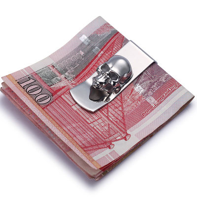 Modern - Brand New 2017 Skull Designs Men Sliver Money Clip Slim Pocket Purse Clamp Cash Holder Card Organizer Men Women Wallet