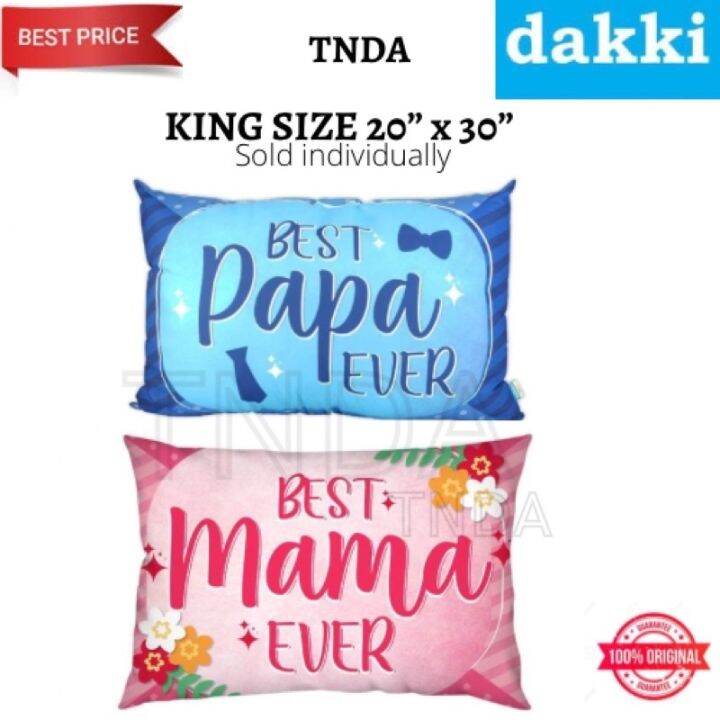 Dakki Pillow King Size 20 × 30 for Papa And Mama Lazada PH