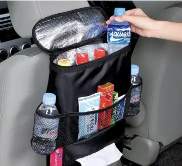 Car seat outlet pouch