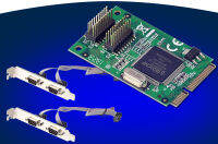 4พอร์ต RS232 DB9พินอุกรมมินิ PCIe การ์ดเอ็กซ์แพนชันชิปเซ็ตสำหรับ MosChip MCS9904