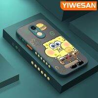 YIWESAN เคสสำหรับ Xiaomi Redmi Note 3 Note 3 Pro Note 2การ์ตูน SpongeBob มีน้ำค้างแข็งโปร่งใสแข็งรูปแบบเคสขอบสี่เหลี่ยมด้านข้างปลอกซิลิโคนเคสนิ่มสำหรับกล้องกันกระแทก