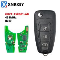 Xnrkey ชิป Id49กุญแจรถยนต์รีโมทแบบพับ3ปุ่ม433Mhz สำหรับ Ford New Tourne Transm/ Gk2t-15k601-Ab การเดินทางแบบหนดเอง Gk2t A2c94379403