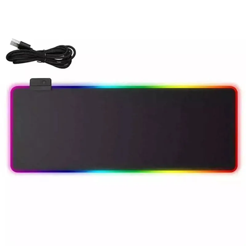 Large RGB Gaming Mouse Pad -15 Light Modes Touch Control Extended Soft  Computer Keyboard Mat Non-Slip Rubber Base for Gamer Esports Pros 31.5X11.8  in