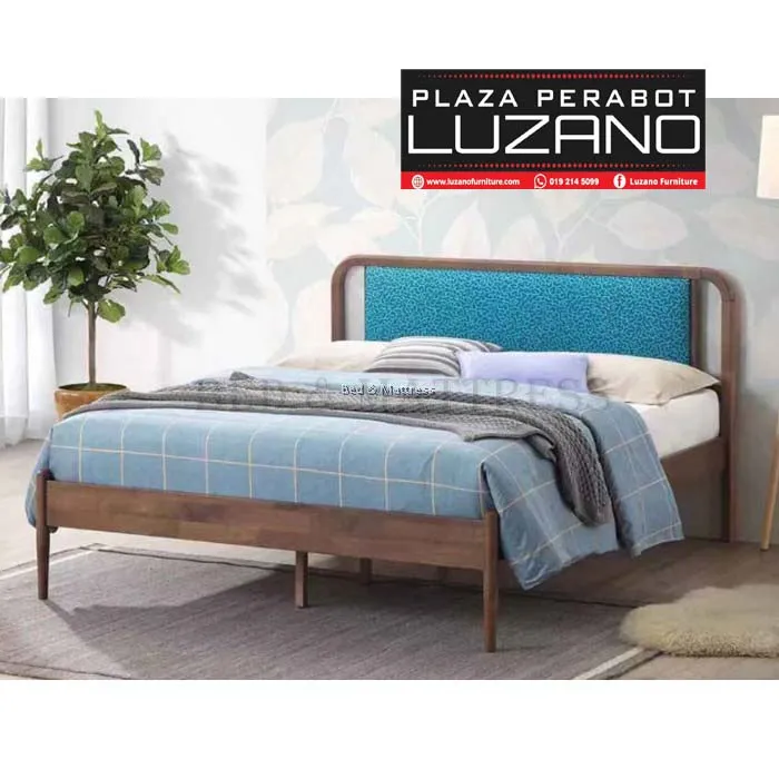 Bed Frame/ Latest Design Queen Size Wooden Bed Frame/ Rangka Katil Modern Design Queen Bedframe