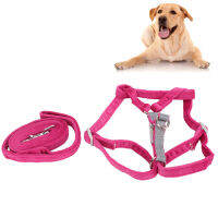 Dog Harness เสื้อกั๊กสุนัขสะท้อนแสงที่สวมใส่สบายพร้อมเชือกลากสำหรับสุนัขขนาดกลางและใหญ่