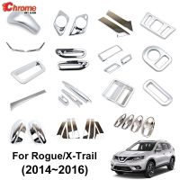 For Nissan Rogue X-Trail T32 2014 2015 2016 Chrome Fog Light Door Handle Air Vent Switch Panel Cover Trim Decoration Car Styling