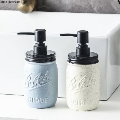 【CW】 480ml Dispenser Shampoo Bottle Hand Sanitizer Jar Supplies Ornaments