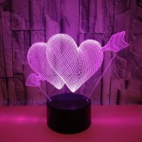 Led Lamp Valentine 39;s Day LOVE Rose Series Night Acrylic Visual Atmosphere