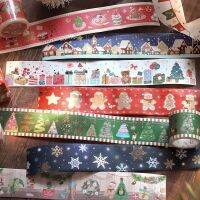 【LZ】✚┅❒  Fita adesiva de Natal Washi folha decorativa fita do feriado para a árvore da parede do Natal projetos artesanais DIY Scrapbooking embrulho do presente