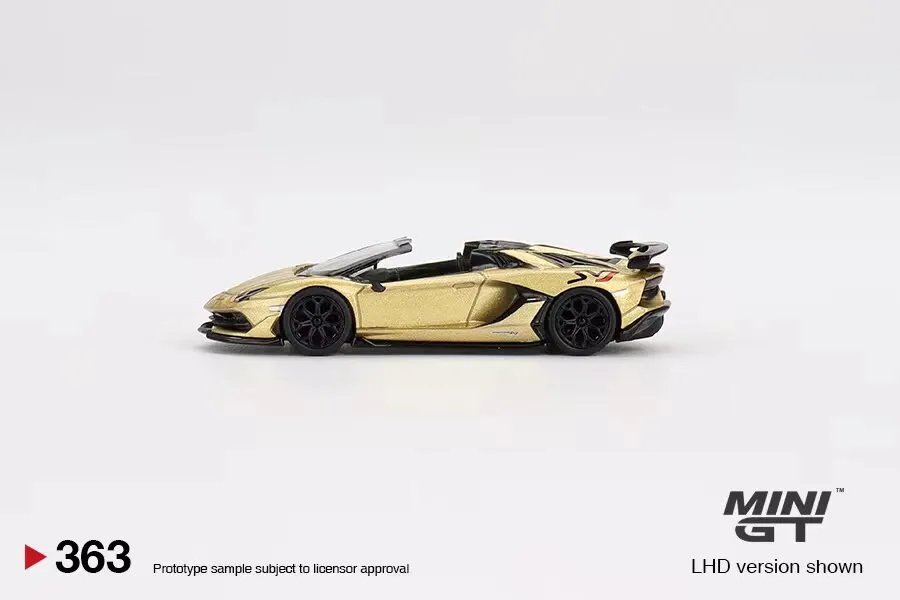 MINIGT 1:64 Lamborghini Aventador SVJ Xe Dừng Trên Đường Oro Elios  MGT00363-L LHD 