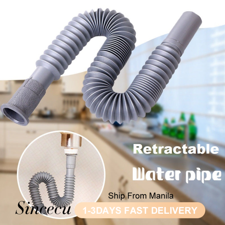Sincecu Sink Drain Pipe Bathroom Kitchen Sink Flexible Drain Pipe Basin