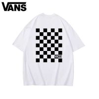 Vans เสื้อยืดแขนสั้น พิมพ์ลาย สไตล์มินิมอล ของแท้ 100% สําหรับผู้ชาย และผู้หญิง t