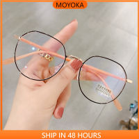 MOYOKA แว่นตาป้องกันแสงสีฟ้า แว่นตาสุภาพสตรี แว่นตาสไตล์ใหม่ แว่นตาวินเทจ แว่นตาโลหะ แว่นตากรองแสง