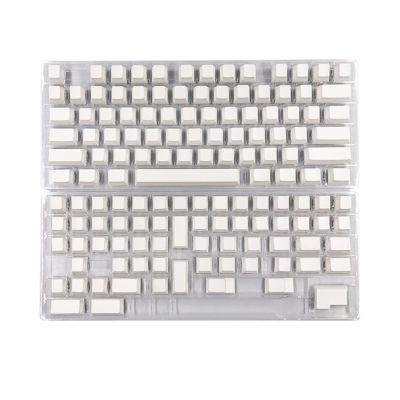 137PCS Keycaps CherryProfile PBT White Keycaps สำหรับแป้นพิมพ์แบบกลไก Minimalistic Blank Keycaps