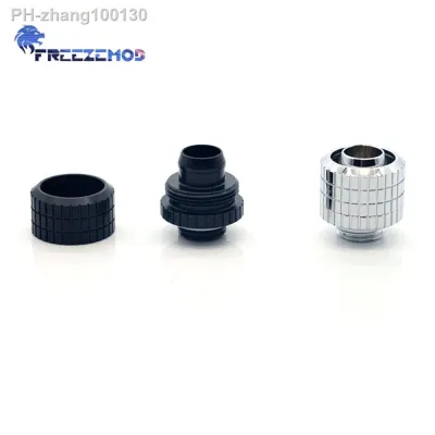 FREEZEMOD Pagoda Hexagonal Fixed Soft Tube Fitting For 9x12.7/10x13mm PVC Connector 3/8 Hose Coppr For Water Cooler System MOD