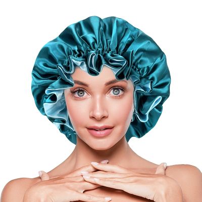 ✣ New Solid Women Satin Bonnet Fashion Stain Silky Big Bonnet for Lady Sleep Cap Headwrap Hat Hair Wrap Accessories Wholesale