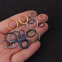 Stainless Steel Opening Stainless Steel Hinged Segment Clicker Ring Nose Septum Piercing Helix Cartilage Daith Twist Hoop