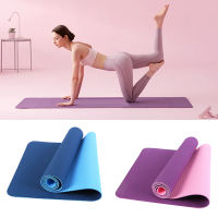 เสื่อโยคะ เสื่อออกกำลังกาย เสื่อโยคะ yoga mat 6mm TPE เบาะรองออกกำลังกาย ออกกำลังกาย fitness yoga map แบบมีปุ่มกันลื่น กระชับหุ่นสวย กีฬา ฟิตเนส