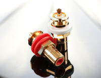 P-006 USA CMC 816 U ทองแดงปราศจากออกซิเจน24K Gold-Plated RCA Connector Terminal Sockets CD DAC Preamplifier ปลั๊กอินเทอร์เฟซ