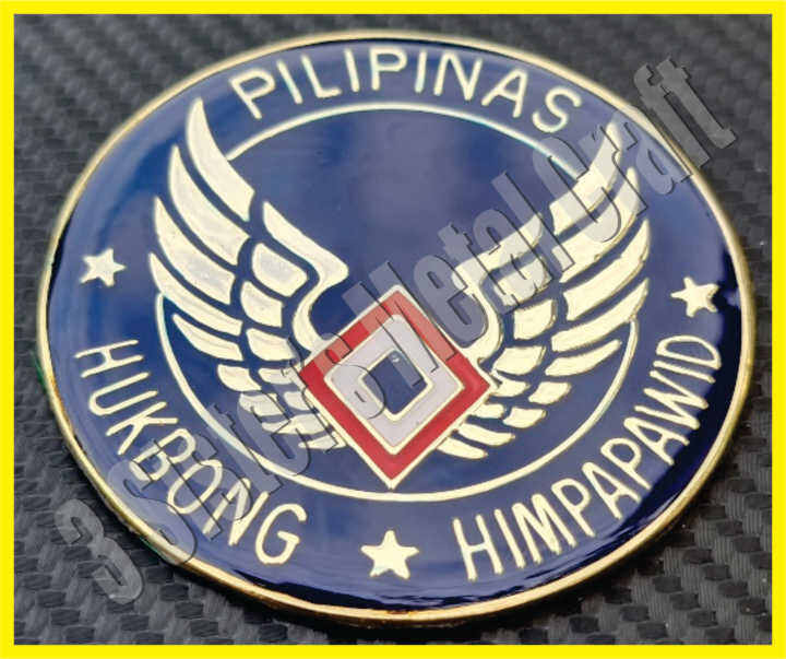 Hukbong Himpapawidphilippine Air Force Car Emblem Molder Type Brass Materials Plated Gold 5804