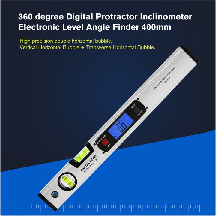 ผู้ขายที่ดีที่สุด360องศาไม้โปรแทรกเตอร์ดิจิตอล-inclinometer-อิเล็กทรอนิกส์ระดับมุม-finder-400มิลลิเมตร